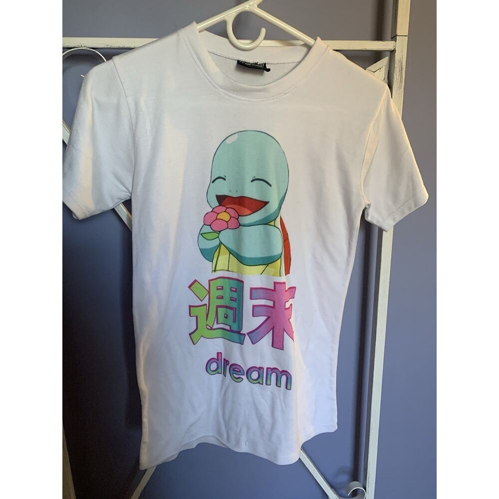 Happy Monday Dream White T Shirt Sm Cotton